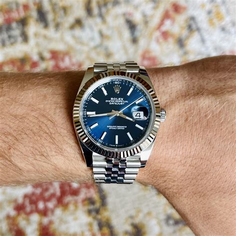 rolex datejust blu niba p557824|rolex datejust 41 reviews.